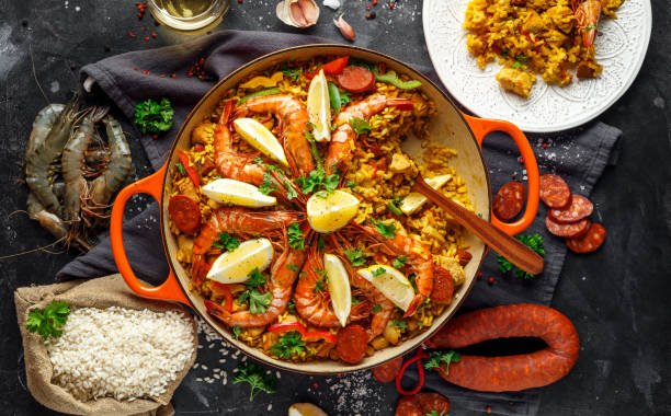 This easy Paella recipe is a perfect weekend project